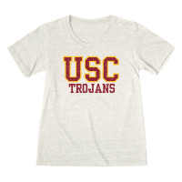 USC Trojans Women's Oatmeal Tri-Blend T-Shirt